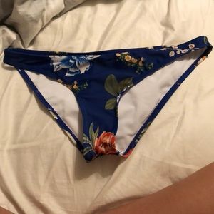 Blue floral bikini bottoms